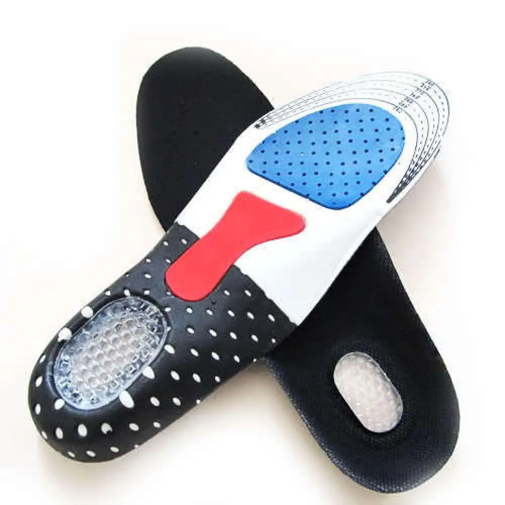 1 Pair Unisex Orthotic Arch Support Sport Shoe Pad Sport Running Gel Insoles Insert Cushion for 3