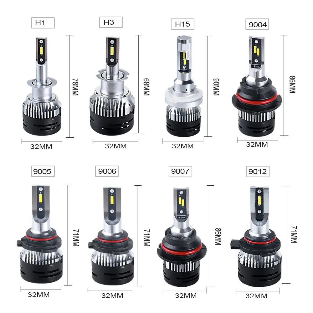 AcooSun H4 H7 светодиодный автомобилей головной светильник 10000LM H1 H3 H11 12V HB4 HB3 9005 9006 9012