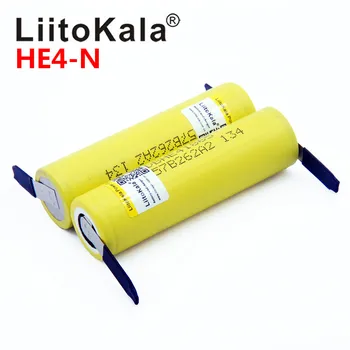 

LiitoKala 100% Original 18650 he4 3.6V Battery 2500mAh 20A 35A high drain HE4 18650 battery power tools +DIY Nickel
