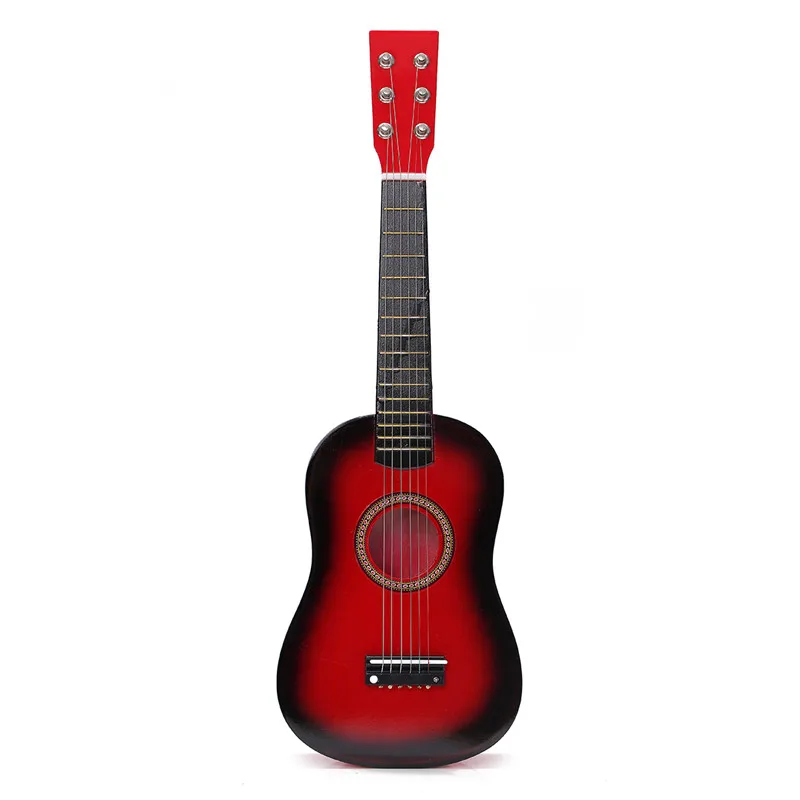 6 струн 2" для начинающих практическая акустическая детская липа укулеле гитара музыкальный инструмент для начинающих или основных игроков - Цвет: Красный