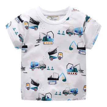 

Jumping Meters Children Summer 100% cotton Boys Girls T shirts New arrival kids short sleeve clothing Tees tops with cartoon