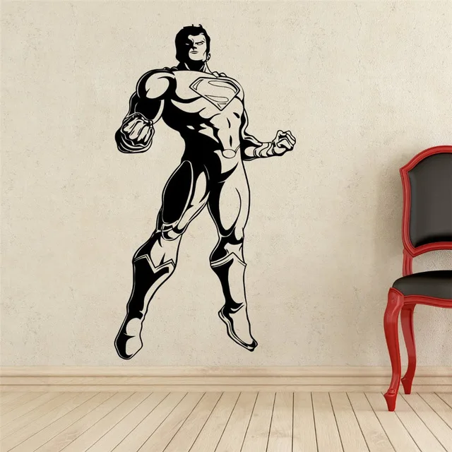 Free Shipping Comics Art Superman superhero Vinyl Decal home decoration