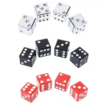 4pcs/lot Dice Car Tire Air Valve Stem Caps Covers Wheel Rims for Automobiles Truck Bike standard valve stem