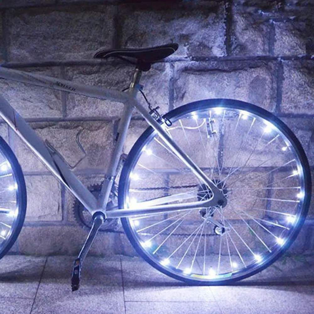 Велосипедный светильник usb Перезаряжаемый хвост светильник светодиодный в 20 светодиодный велосипед Велоспорт огни на колеса светодиодный колесных дисков светильник гирлянды светодиодные полосы лампы