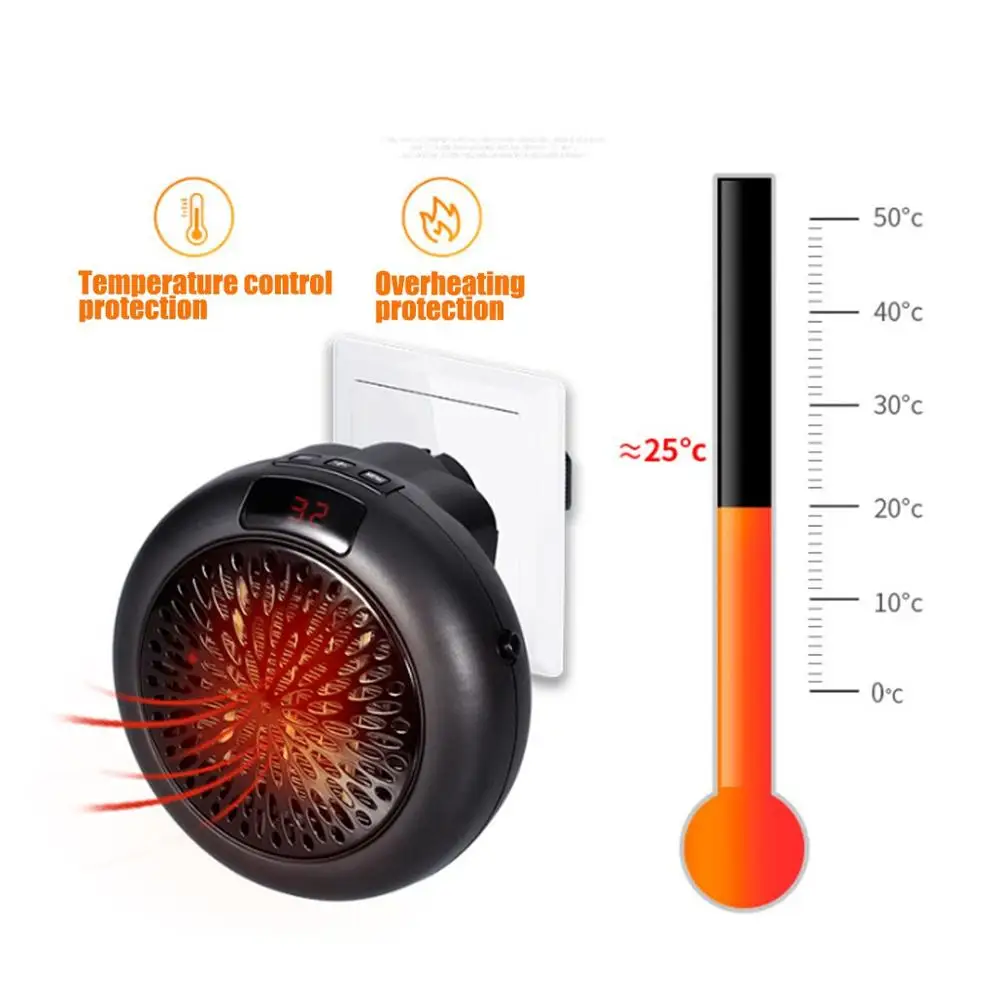 Koop 110 220V Afstandsbediening Draagbare Elektrische Kachel 900W Mini Fan Heater Huishouden Muur Handige Verwarming Kachel Radiator warmer Winter