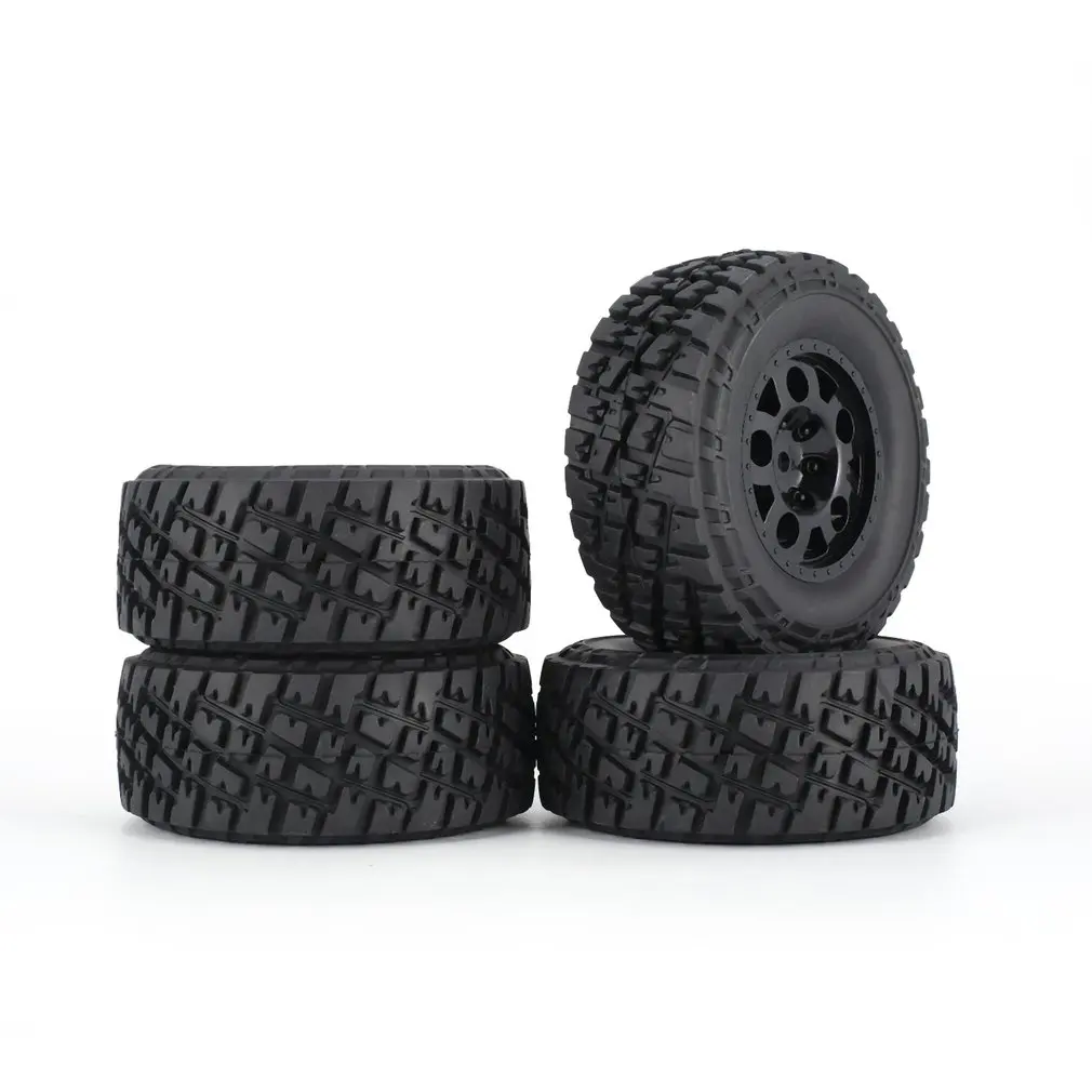 

4pcs AUSTAR 110mm Rim Rubber Tyre Wheel Set Kit Spare Parts Accessories for Traxxas Slash 4X4 RC4WD HPI HSP Crawler Car Model