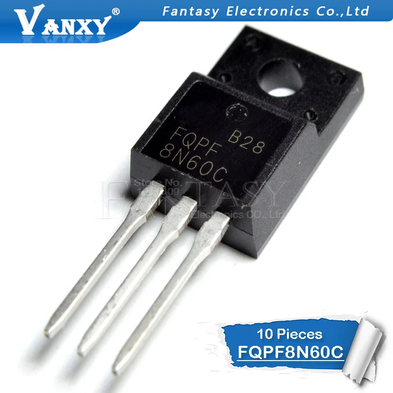 10 шт. FQPF8N60C TO-220F 8N60C 8N60 TO220 FQPF8N60 MOS полевой транзистор