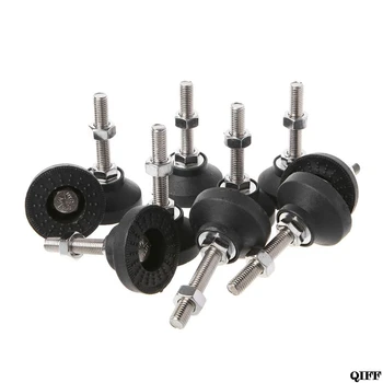 

10pcs Adjustable Lathe Leg Thread Type levelling Feet Swivel Base Articulating Leveling legs Furniture Glide Pad M10 Jun20