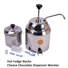 Hot Fudge Warmer Nacho Cheese Chocolate Dispenser Melter Bain Marie 220V 110V Brand New