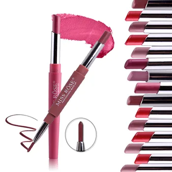 

18 Color Double-end Lip Makeup Lipstick Pencil Waterproof Long Lasting Tint Sexy Red Lip Beauty Matte Liner Pen 120Pcs/Lot
