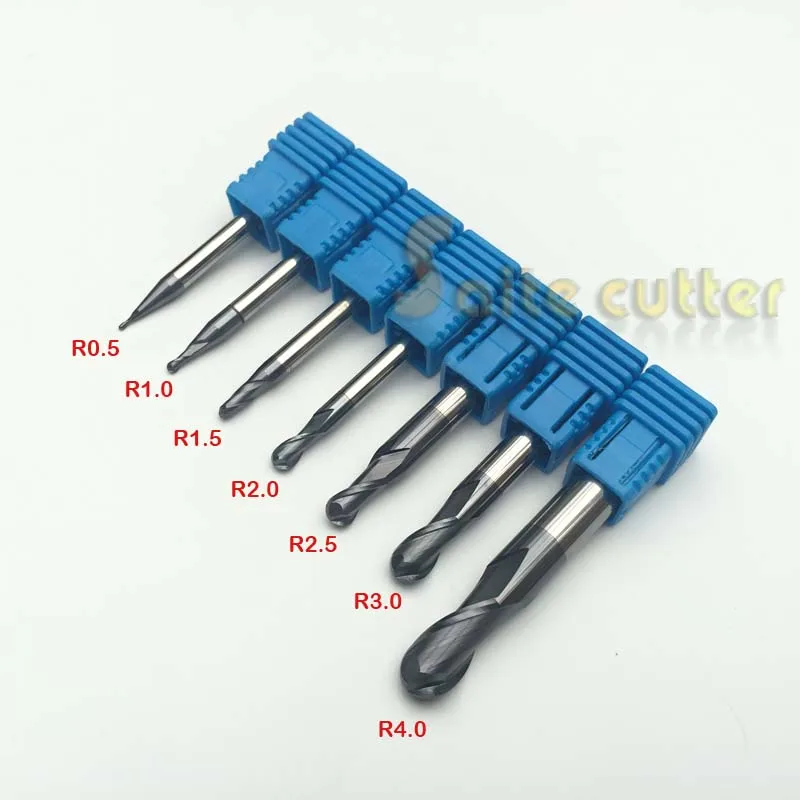7PCS HRC55 Tungsten Steel Carbide double flute End Mill Bit Milling