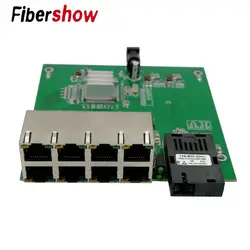 Гигабитный Ethernet-коммутатор волоконно-оптический медиа конвертер 4 RJ45 2 SFP 10/100/1000 м UTP волокна Порты и разъёмы Бесплатная доставка