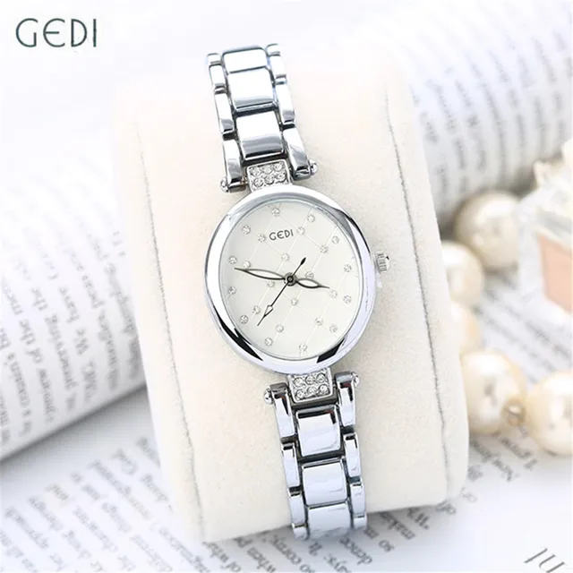 Fashion Silver Stainless Steel Women Bracelet Watch 2017 New Design