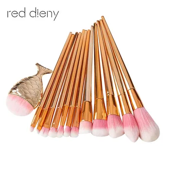 

8 &13 PCS Rose Gold Make Up Brush Set High Quality Foundation Blusher Powder Brush Tools Flat Eyeliner Eyebrow Makeup Brush