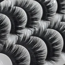 5 пар Накладные ресницы ручной работы Толстые Накладные ресницы макияж Типсы Косметика натуральные длинные Искусственные ресницы, удлинение Cilios Posticos