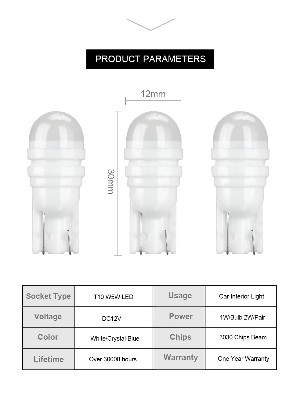 ANMINGPU 2x сигнальная лампа T10 Led W5W 3030 168 194 T10 светодиодный керамические лампочки автоматической производственной линии лампа интерьерный клиновидный просвет светильник белого цвета