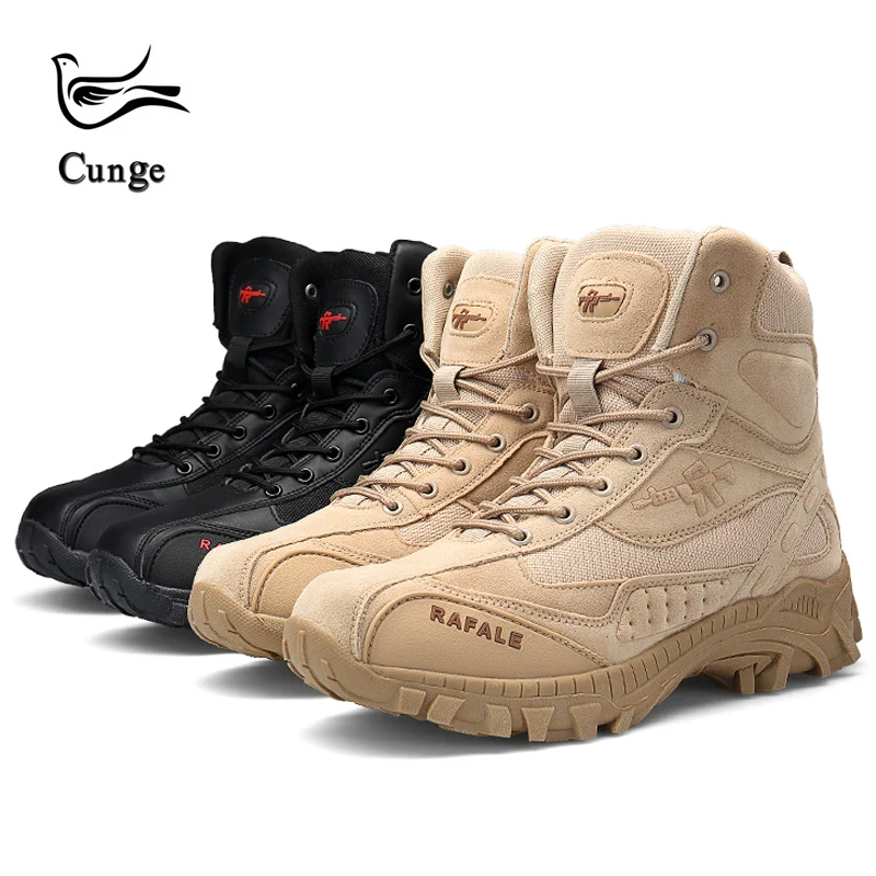 

Men Motocycle Swat Combat Leather Long Boots Martin Boots Anti-skid Outdoor Shoes Deaert Military Tactical Boots