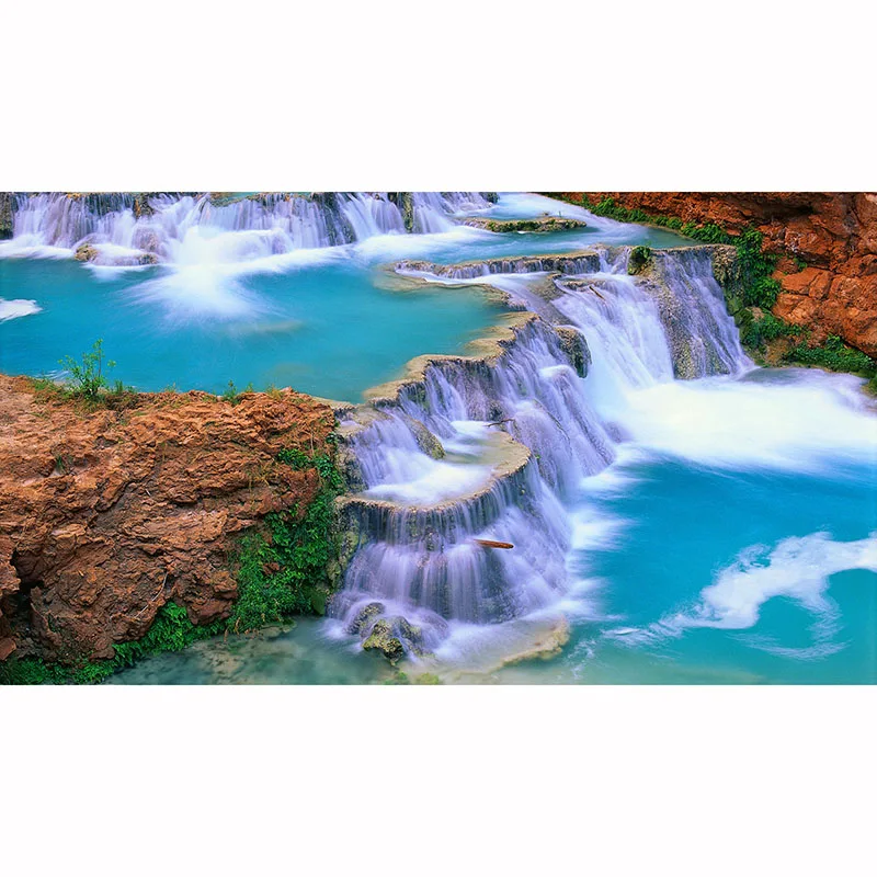 

YIKELA Diamond Painting 5D Diy Full Drill Square Accessory Scenery Waterfall Mosaic Embroidery Diamant Decoration Free Frames
