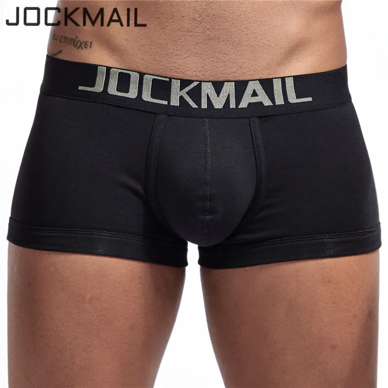 JOCKMAIL, Брендовое Мужское нижнее белье, хлопок, u-образные мужские боксеры, соблазнительные подштанники, хлопковые трусы, боксерские шорты для геев, мужские трусы