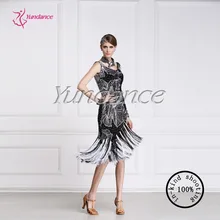 Женское платье для латинских танцев, женское платье с бахромой, костюм для латинских танцев, платья для латинских танцев, платье для танго, L-15125