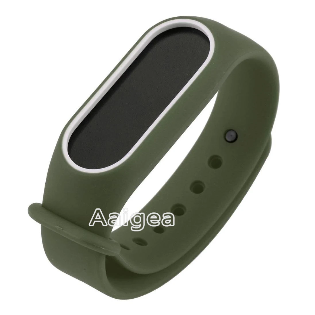 Красочные мягкие силиконовые сменные ремешки на запястье для Xiaomi mi band 2 Smart Band двойные цвета ремешок для mi Band 2 браслет - Цвет ремешка: army green