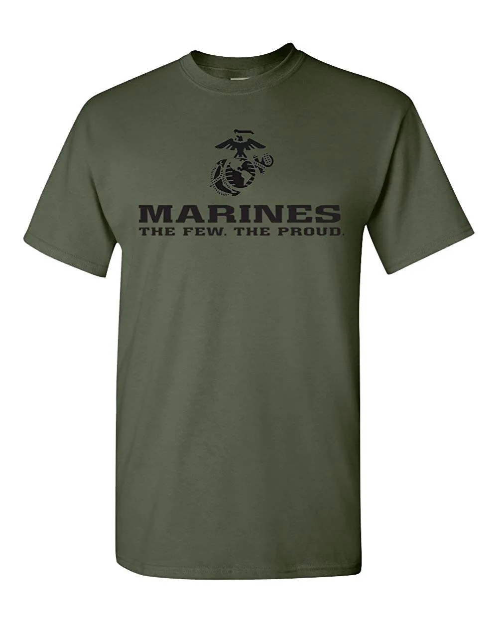 Бренд Marines The Little The Proud морская пехота USMC Военная Зеленая Футболка США Лицензированная