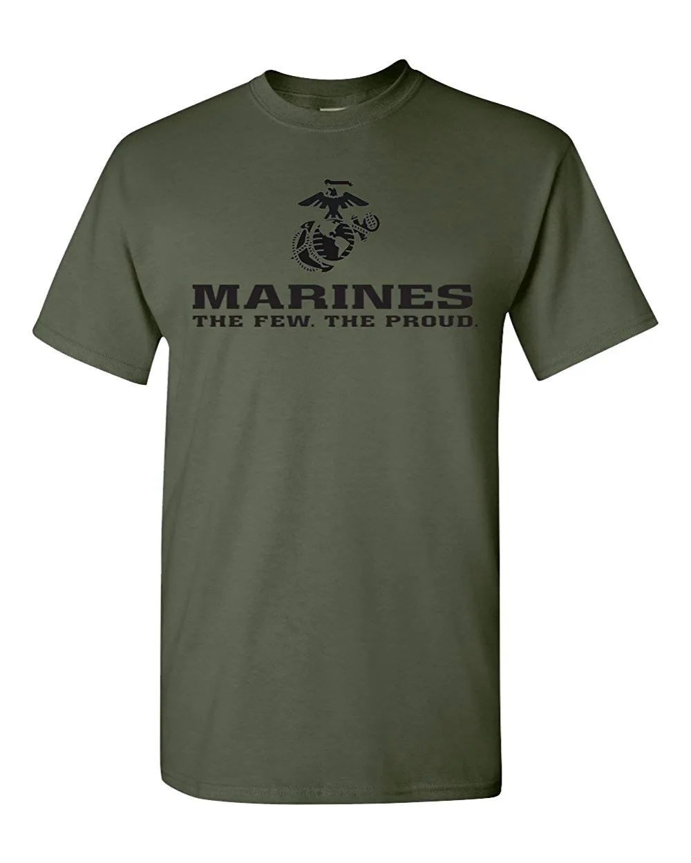 

2018 New Brand Marines The Few The Proud USMC Marine Corps Military Green T-Shirt USA LICENSED