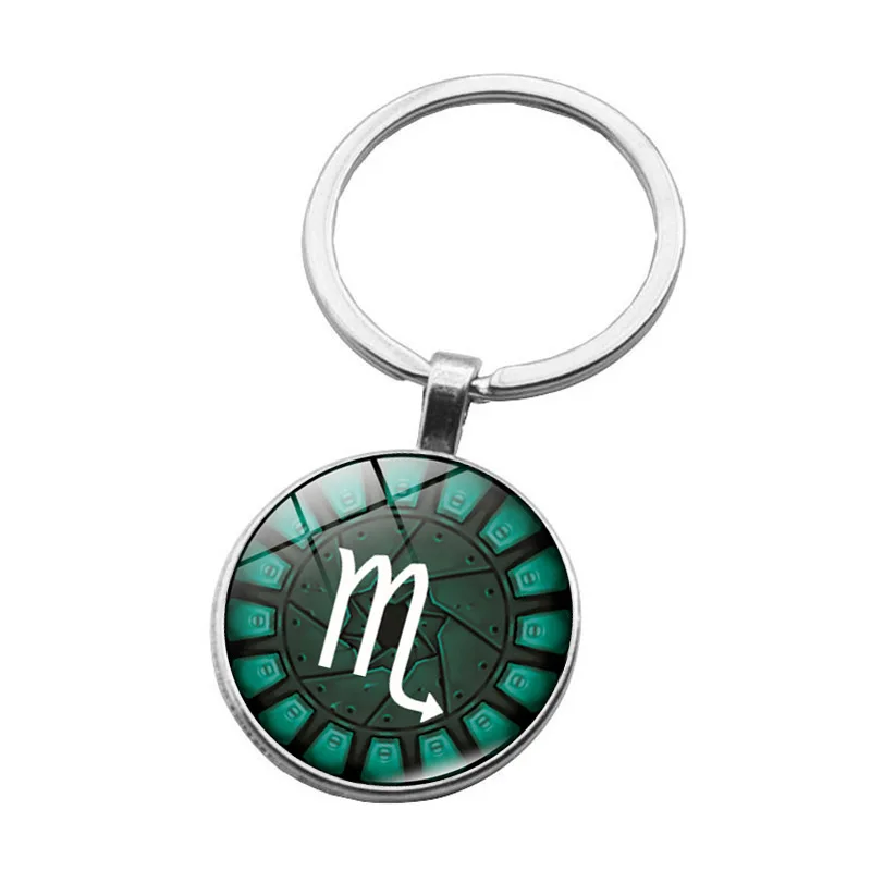 

NEW women men Keychain 12 Constellation Cancer gemini capricorn Leo Virgo Libra Scorpio Sagittarius Pendant Keyring Key Holder