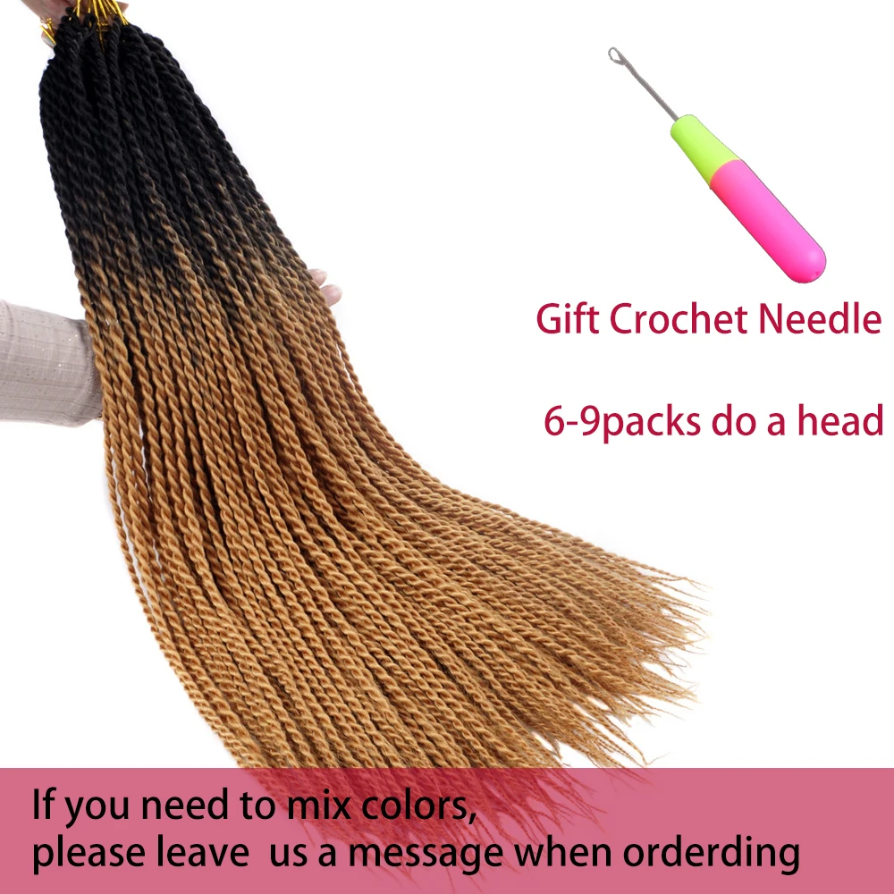 YxCherishair ombre braiding hair rainbow hair Senegalese Twist 24' synthetic hair extensions crochet twist hair braids