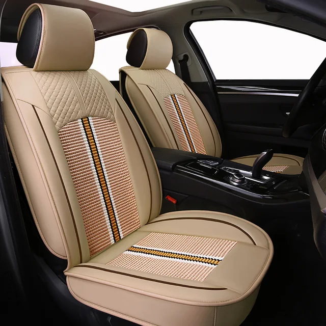 (Front+Rear)Universal leather ice silk auto car seat cover for mazda
