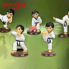 5 Куклы тхэквондо Набор Kawaii украшения дома статуэтки Гаден цифры мини-сад Интимные аксессуары кикбоксинг Корея смолы ремесленных
