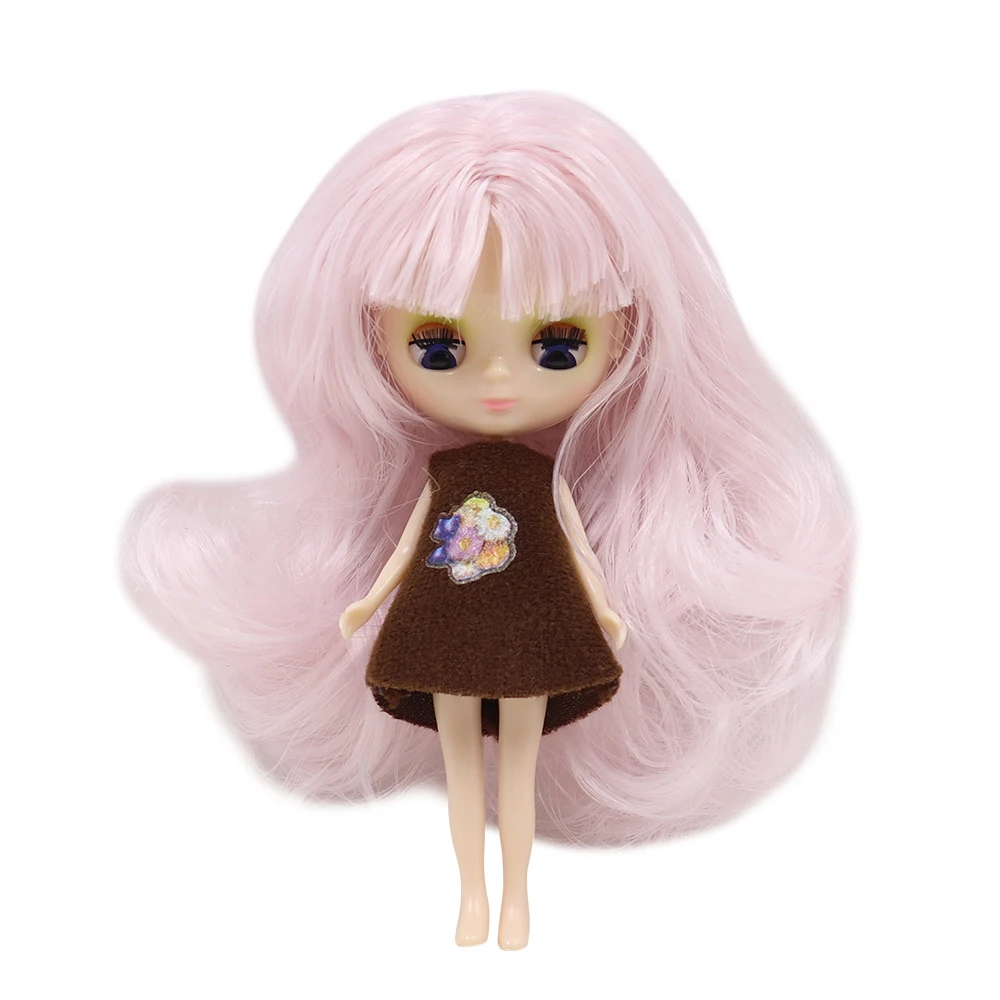 Мини Blyth ню кукла 10 см несколько волос цвет с случайным платье с/без челки нормальное тело DIY модные игрушки