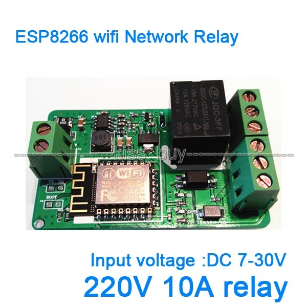 ESP8266  Network Relay WIFI Module 220V 10A DC 7-30V