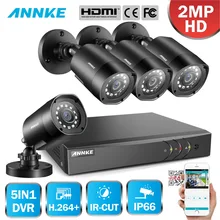 ANNKE 1080 P 5in1 8CH Lite H.264 + DVR 1080 P HD TVI смарт-ir Bullet Водонепроницаемая камера видеонаблюдения Камера Системы