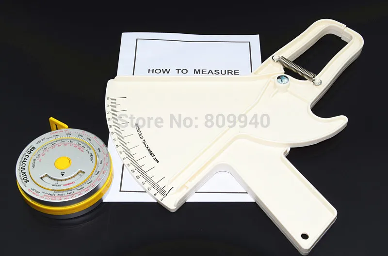 Body fat Caliper (skin fold caliper)+ BMI calculator (BMI body measure