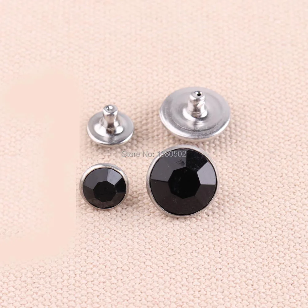 30PCS/LOT Black Color Rhinestone Decoration Rivets Rapid Stud for