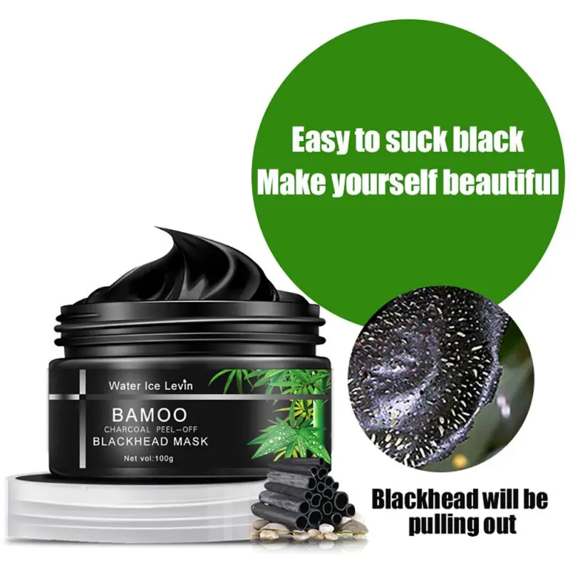 

100g Face Skin Care Black Mud Bamboo Charcoal Mask Blackhead Remover Deep Clean Peel Off Mud Masks