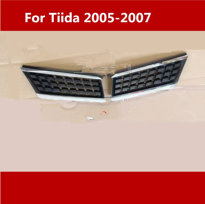 

1Pair Front Trim Racing Grills For Nissan Tiida 2005 2006 2007 DA041