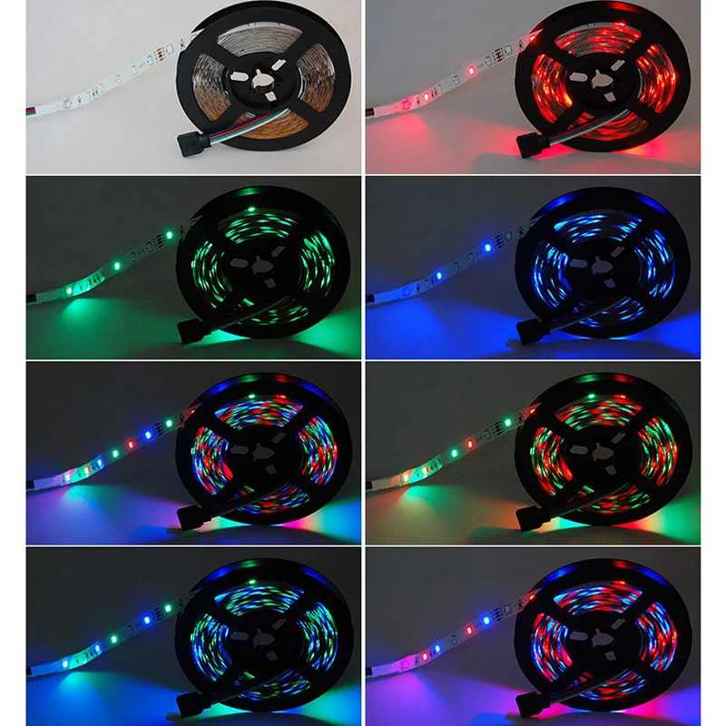 Hkzzi RGB Светодиодные ленты Водонепроницаемый 3528 5 м DC12V теплый белый свет светодиод