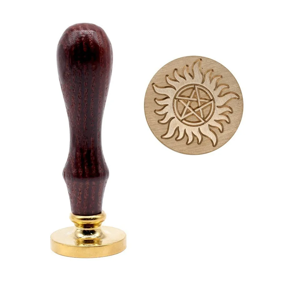 

Children's Toys Retro DIY Ancient Craft Metal Envelop Classic Wax Stamps Sealing Wax Stamp Wood Handle Craft Wax Seal Stamp