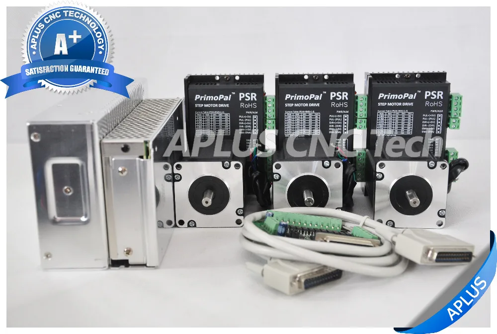 3-осевой NEMA 24 шаговый двигатель 368oz-in 4.2A и драйвер PSR5042 48 В Комплект питания |
