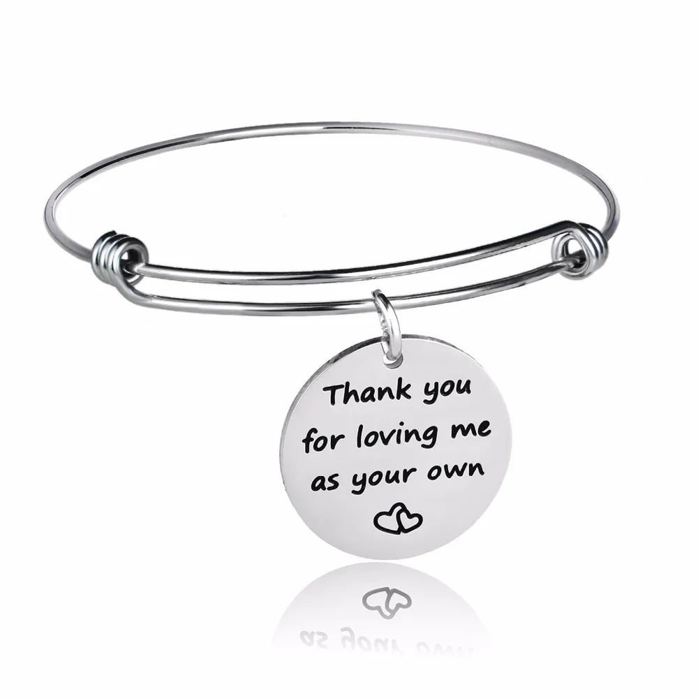 12 шт./лот браслет с надписью Love Heart Moster MOM Спасибо за то что любили меня как ваш