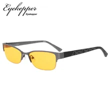 LX17006 eyepepper компьютерные очки для чтения с оптическим half-обод Frame-UV400, 96.9% синий светильник блокировки лучше спать считыватели