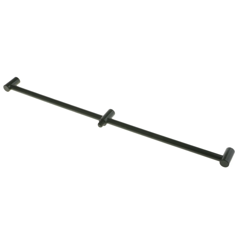 Metal Fishing Tackle Buzz Bar for 3 Rods M3/8 Standard Thread Fit All Fishing Rods Rest Head 15.9''