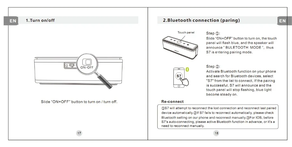 AMTERBEST S7 портативный Bluetooth динамик сенсорное управление беспроводной 4 драйвера аудио домашний кинотеатр 3D стерео система компьютерные телефоны