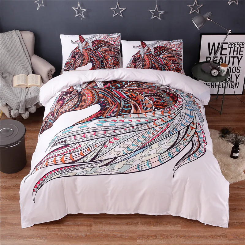 

Bohemia Style Bedding Sets New Mandala Duvet Cover Sets Printed With Pillow Case 100% Polyester Home Bedding Sets For Kids 3pcs