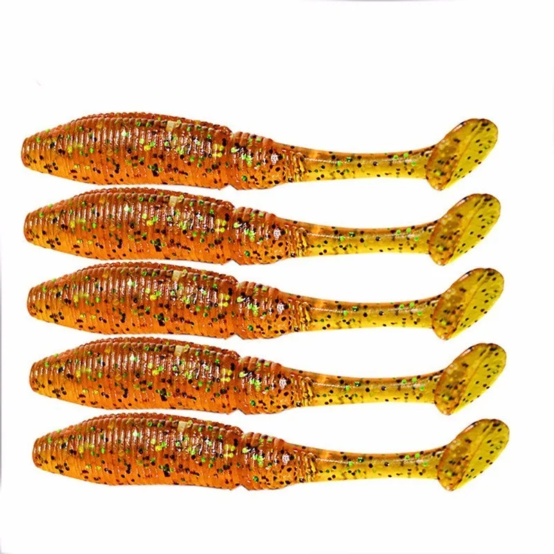 

JIG Rig Fishing Lure Set With Jig Hooks And Multi Color Plastic Soft Bait And Tackles Also Can Used In Drop Shot Free Fall Rig