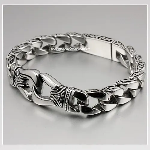 

Sample Order 8.6" 316L Stainless Steel Mens Bracelet 5C007 Cuban Curb Chain Length Customizable