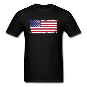USA Flag t-shirty męskie fajna koszulka niestandardowe spersonalizowane topy i koszulki okrągły kołnierz bez kieszeni zima żołnierz Javascript Tee Shirt tanie i dobre opinie CINESSD SHORT CN (pochodzenie) Z okrągłym kołnierzykiem tops Z KRÓTKIM RĘKAWEM Regular Sukno COTTON CASHMERE SILK POLIESTER