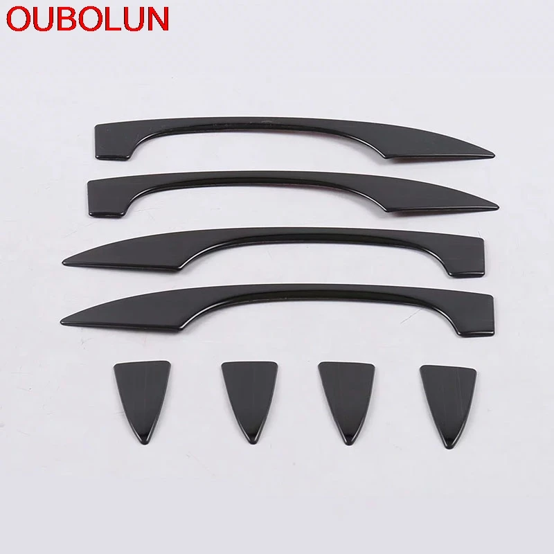 

OUBOLUN For Volkswagen Tiguan MK2 2017 2018 2019 Door Handle Knob Moulding Cover Trim Exterior Accessories ABS Stainless Steel